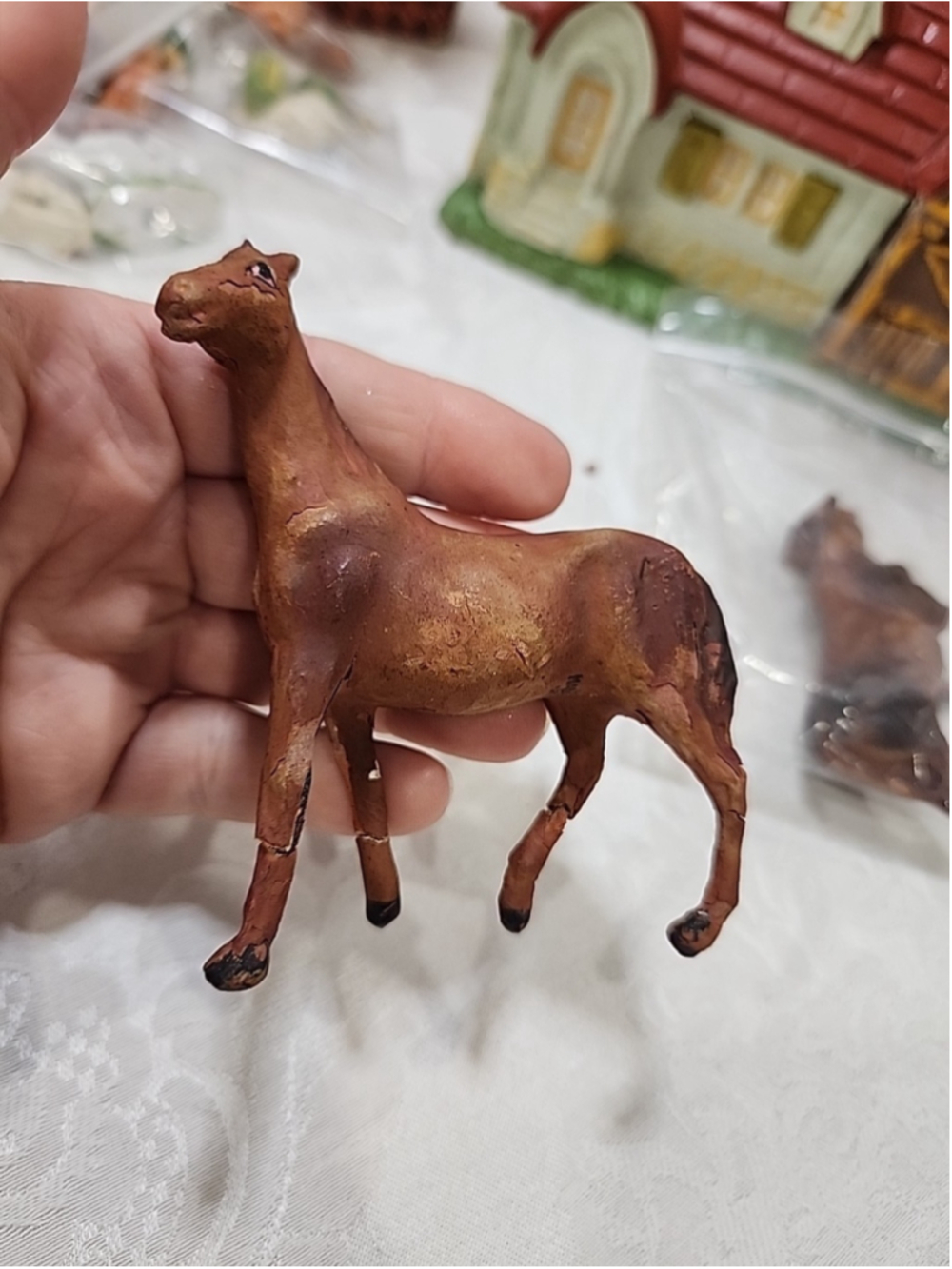 1950s Made In Japan Papier Mache Barn Yard Play Set, Extremely Rare - Picture 10 of 16